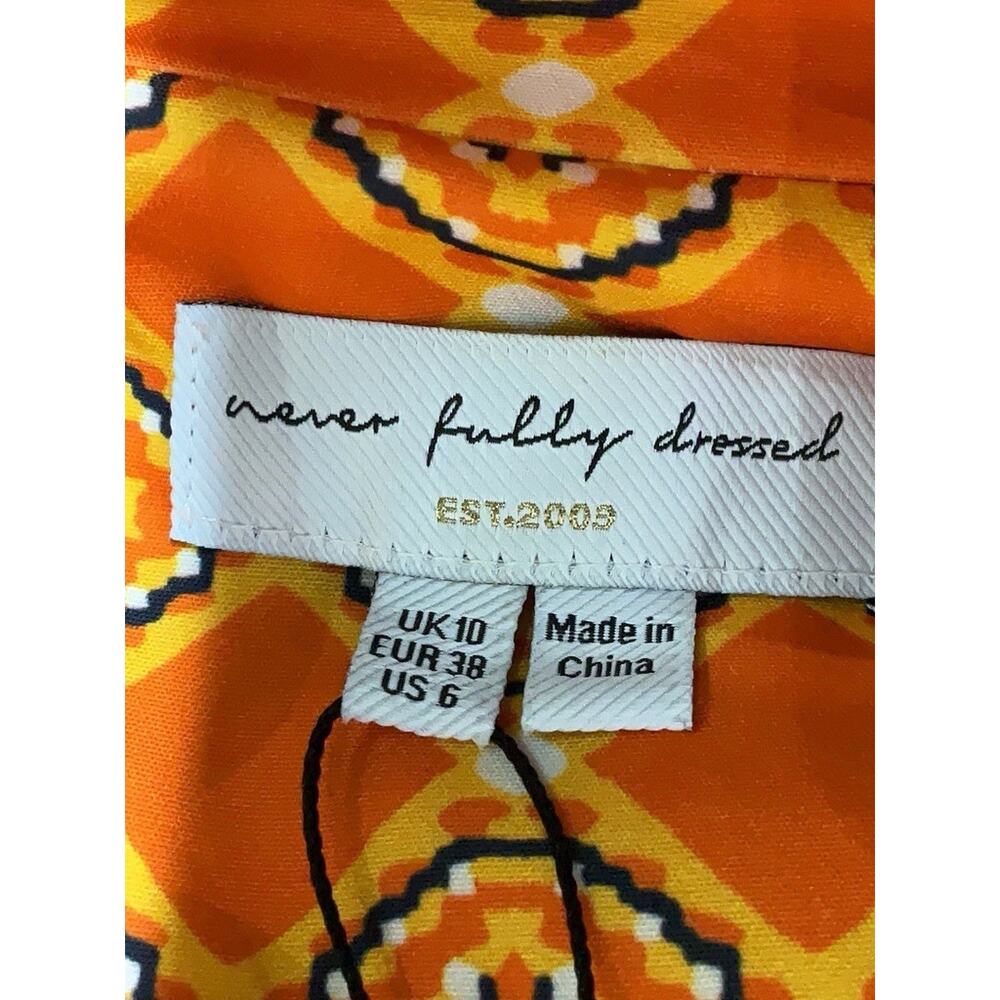 NWT Never Fully Dressed Orange Patchwork Long Tre… - image 5